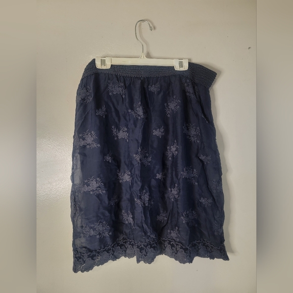 Giulia's Dresses & Skirts - Navy Blue Floral Lined Skirt